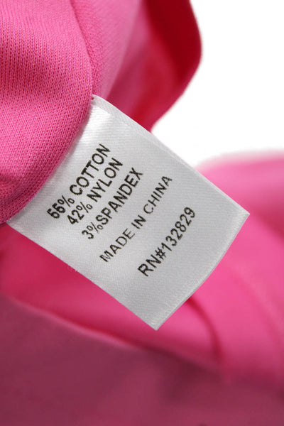 Superdown Womens Cotton Sleeveless Fitted Zip Back Mini Dress Hot Pink Size M