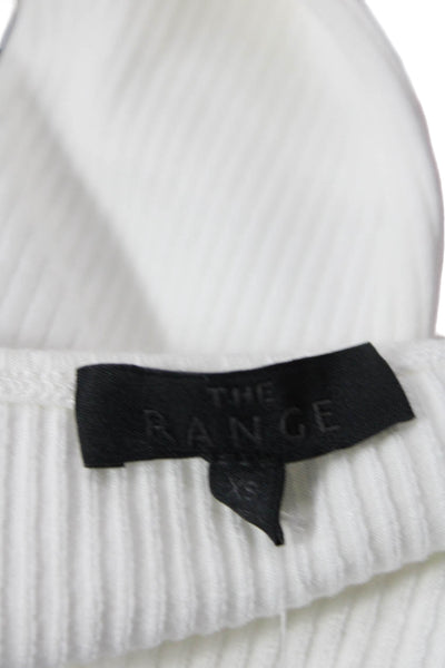 The Range Womens Long Sleeve Stretch Cardigan Cropped Blouse White Size XS