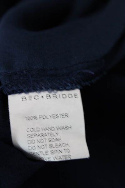 Bec & Bridge Womens Sleeveless V-Neck Tied Knee Length Dress Blue Size 4