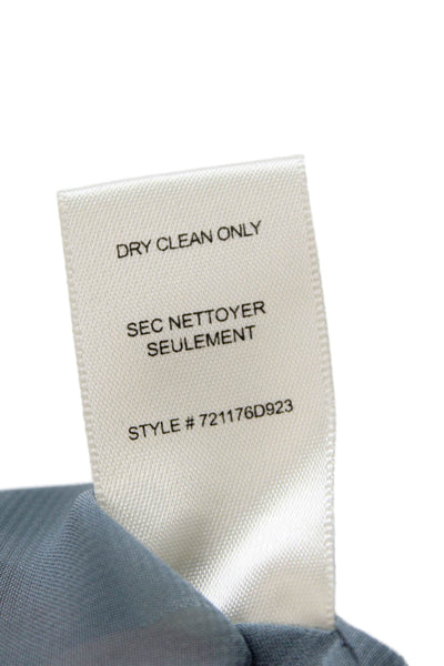 Rebecca Taylor Womens Silk Short Sleeve Tie Detail Tunic Top Solid Gray Size 6