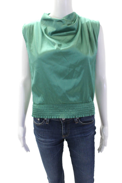 Heartloom Womens Sleeveless Smocked Tank Top Jade Green Size Small