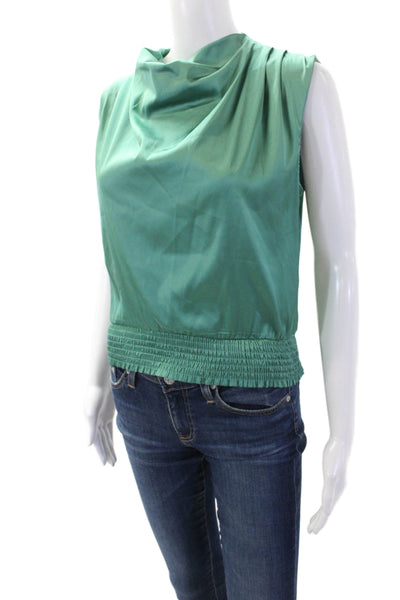 Heartloom Womens Sleeveless Smocked Tank Top Jade Green Size Small