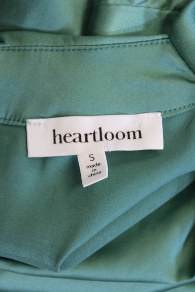 Heartloom Womens Sleeveless Smocked Tank Top Jade Green Size Small