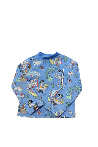Stella McCartney Kids Boys Geometric Long Sleeve Casual Shirt Blue Size 2