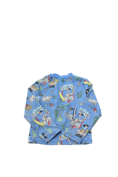 Stella McCartney Kids Boys Geometric Long Sleeve Casual Shirt Blue Size 2