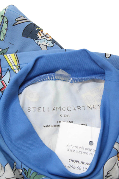 Stella McCartney Kids Boys Geometric Long Sleeve Casual Shirt Blue Size 2