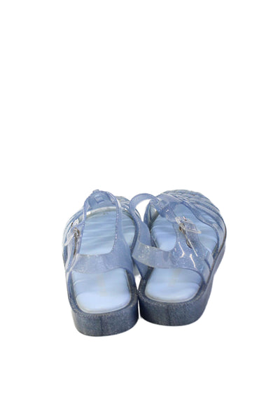 Mini Melissa Girls Buckled Jelly Possession Fisherman Sandals Blue Size 13