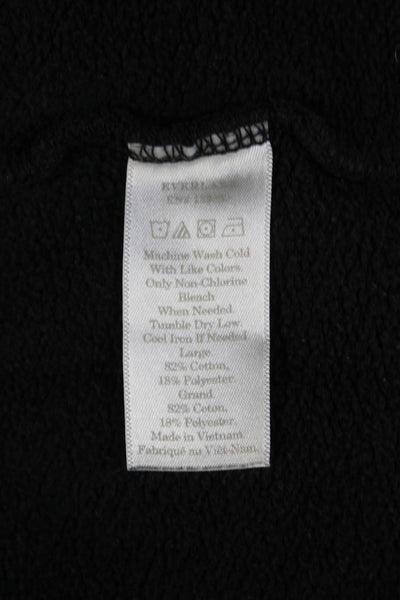 Everlane Mens Cotton Long Sleeve Pullover Crew Neck Sweatshirt Black Size L