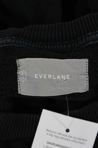 Everlane Mens Cotton Long Sleeve Pullover Crew Neck Sweatshirt Black Size L