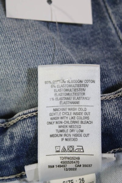 Joes Womens Mid Rise Fairway Destruct The Lara Jeans Blue Cotton Size 26