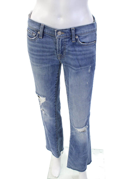7 For All Mankind Womens The Original Boot Cut Jeans Blue Cotton Size 26