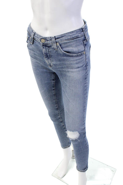 AG Adriano Goldschmied Womens Legging Ankle Jeans Blue Cotton Size 26