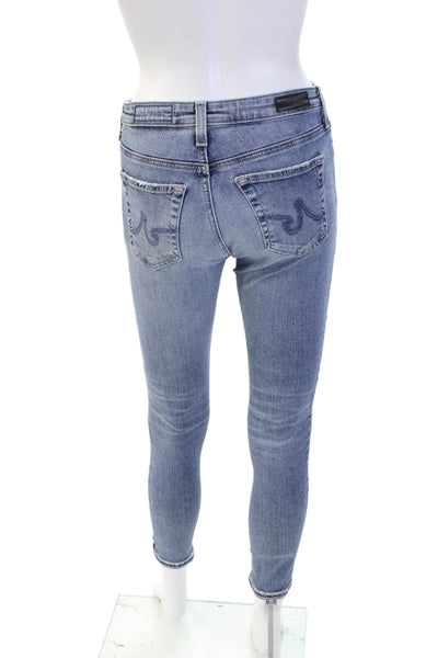 AG Adriano Goldschmied Womens Legging Ankle Jeans Blue Cotton Size 26