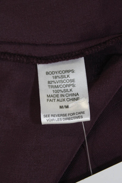 Cami NYC Womens Velvet Lace Up Neck Sleeveless Tank Top Purple Size Medium