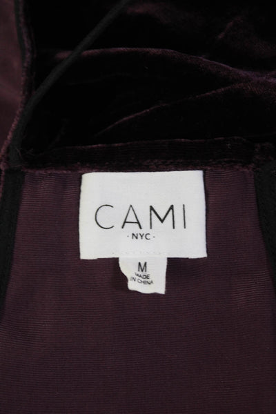Cami NYC Womens Velvet Lace Up Neck Sleeveless Tank Top Purple Size Medium