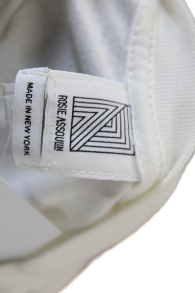 Rosie Assoulin Womens Graphic Short Sleeve Basic T-Shirt White Size XS