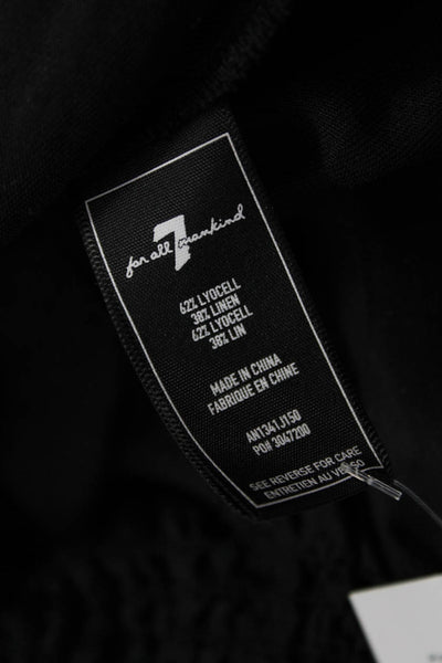 7 For All Mankind Womens Off The Shoulder Buttoned Jumpsuit Black Size XS