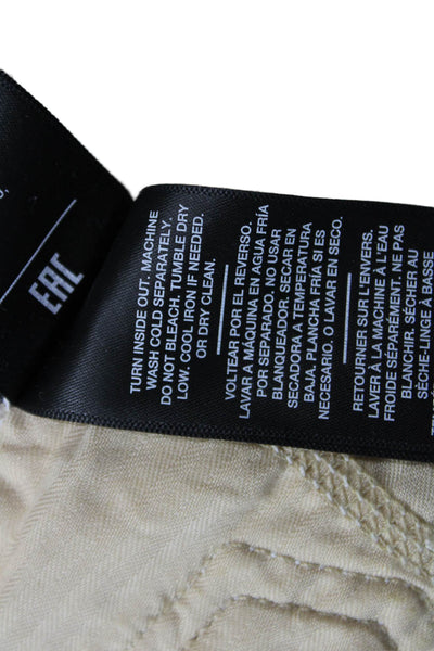 7 For All Mankind Womens Distressed High-Rise Flared Jeans White Size 26