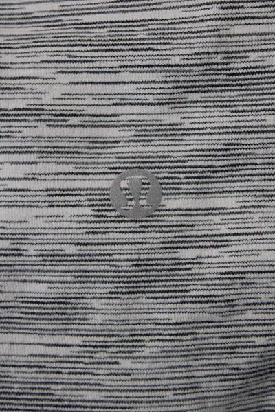 Lululemon Womens Striped Pull On High Rise Leggings Gray Black Size 4