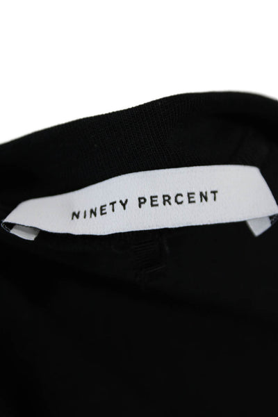 Ninety Percent Mens Short Sleeves Tee Shirt Black Cotton Size Extra Small