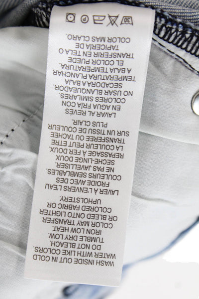 Frame Womens Le Crop Mini Boot Mid Rise Bootcut Jeans Blue Size 24