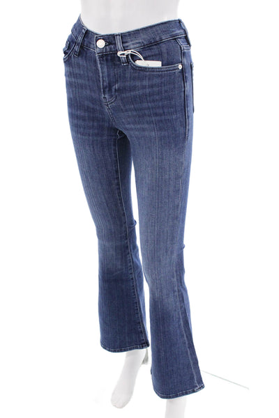 Frame Womens Le Pixie High Flare Dark Wash Flared High Rise Jeans Blue Size 23