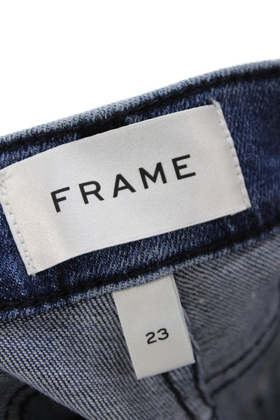 Frame Womens Le Pixie High Flare Dark Wash Flared High Rise Jeans Blue Size 23