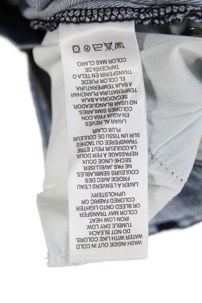 Frame Womens Le Crop Mini Boot Light Wash Mid Rise Raw Hem Jeans Blue Size 23