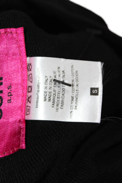 A.P.C. Womens Long Sleeves Crew Neck Sweatshirt Black Cotton Size Small