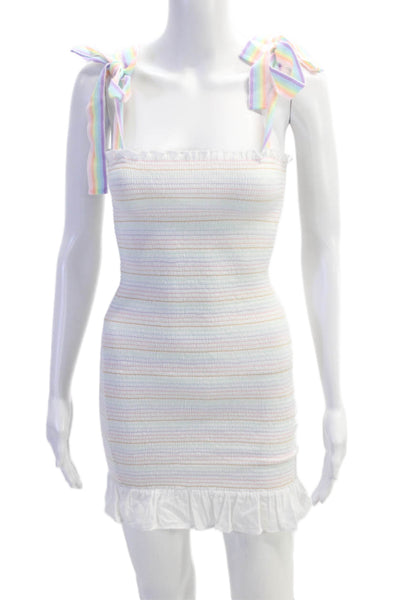 Stephanie Gottlieb Pitusa Womens Striped Body Con Dress White Size Petite