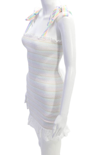 Stephanie Gottlieb Pitusa Womens Striped Body Con Dress White Size Petite
