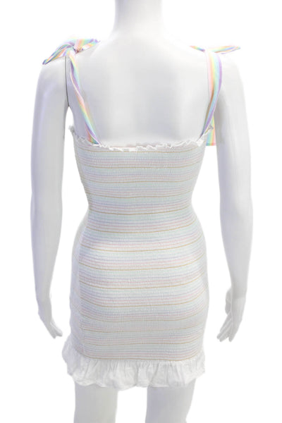 Stephanie Gottlieb Pitusa Womens Striped Body Con Dress White Size Petite