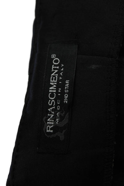 Rinascimento Womens Strapless Floral Applique Knee Length Dress Beige Black Size