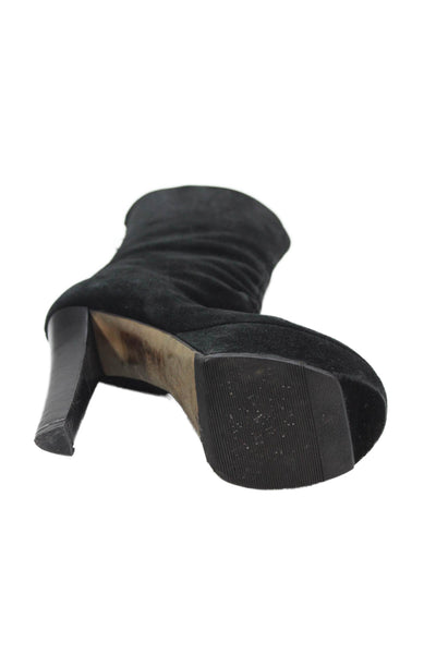 Giuseppe Zanotti Design Womens Suede Platdorm Ankle Boots Black Size 35.5 5.5