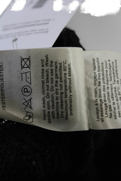 Alexandre Laurent Womens Long Sleeve V Neck Button Down Cardigan Black Size M