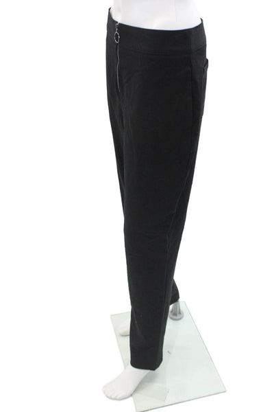Danielle Bernstein Womens Zippered High-Waisted Casual Pants Black Size 6