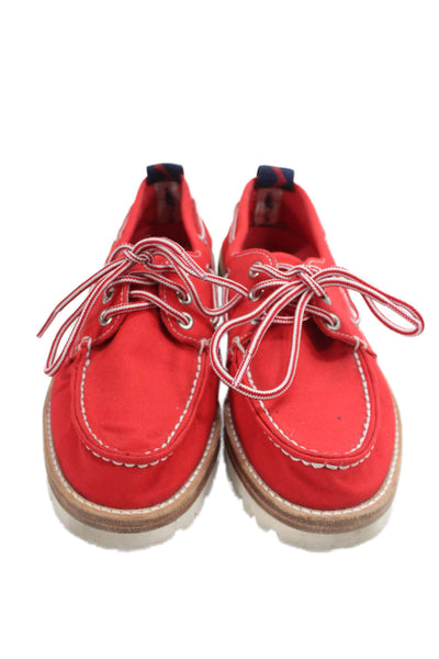 Sperry X Rowing Blazers Mens Slide On Casual Boat Shoes Red White Size 5.5