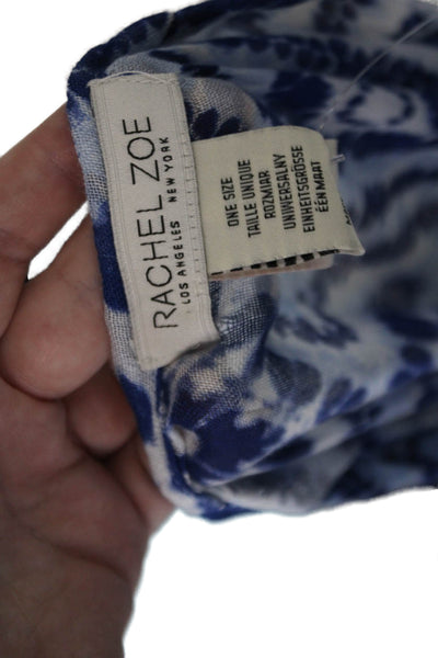 Rachel Zoe Womens Geometric Sleeveless Open Front Duster Blouse Blue One Size