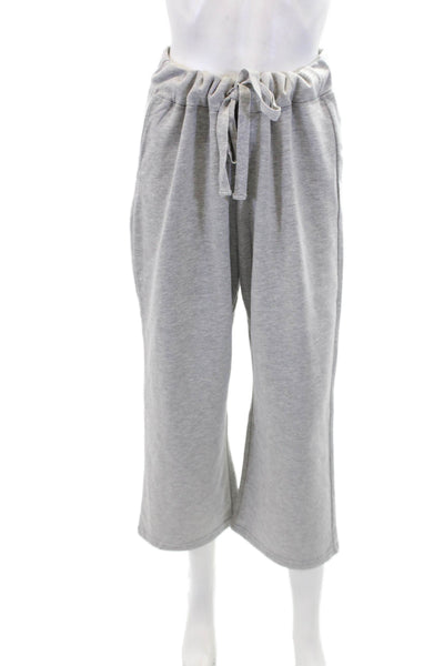 Splendid Womens Stretch Mid-Rise Cropped Lounge Pants Solid Gray Size M