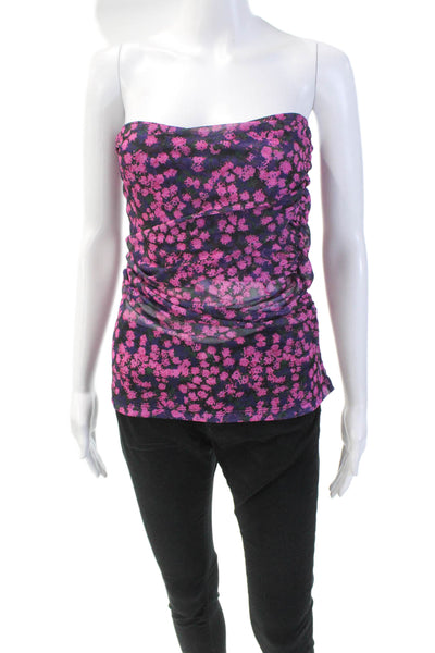Baum Und Pferdgarten Womens Floral Print Ruched Jovine Blouse Size Large