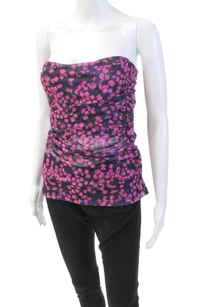 Baum Und Pferdgarten Womens Floral Print Ruched Jovine Blouse Size Large