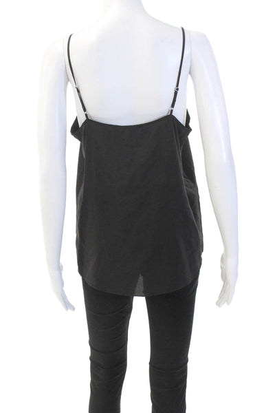 Rory Beca Womens Silk Studded Spaghetti Strap Tank Top Black Size Medium