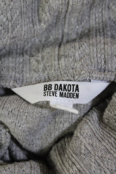 BB Dakota Womens Long Sleeve Pullover Turtleneck Sweater Gray Size XS