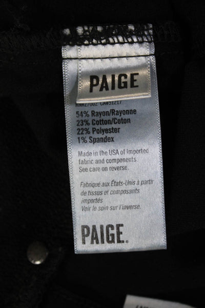 Paige Black Label Womens Elasticated Mid Rise Skinny Jeans Black Size 24