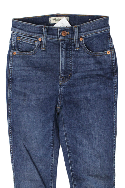 Madewell Womens Zipper Fly High Rise Medium Wash Skinny Jeans Blue Size 23