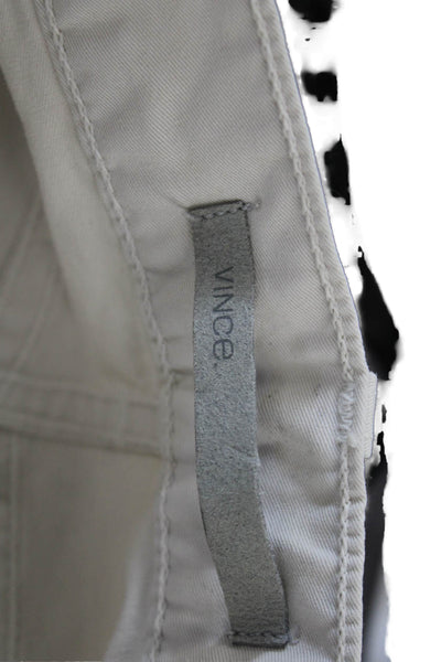 Vince Mens Zipper Fly Straight Leg Classic Chino Trouser Pants Beige Size 34