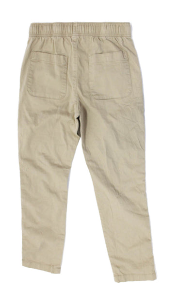 Crewcuts Boys Cotton Casual Zippered Straight Ankle Pants Beige Size 12