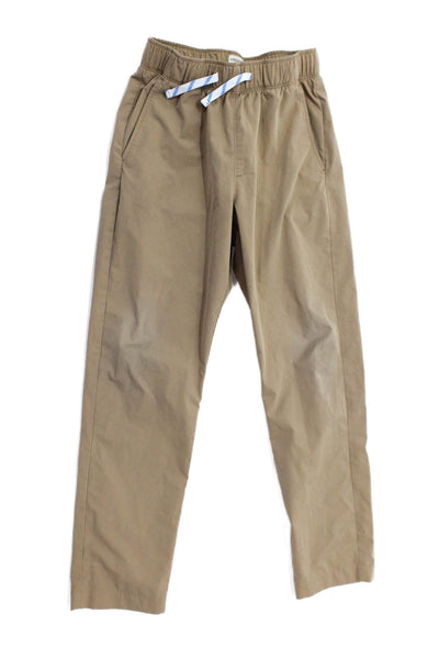 Crewcuts Boys Active Drawstring Stretch Straight Ankle Pants Beige Size 12