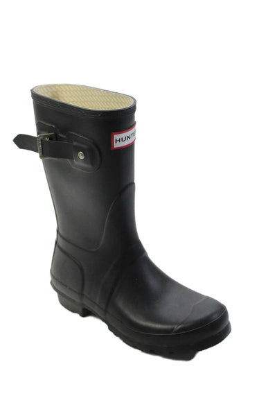 Hunter Womens Rubber Original Short Ankle Rain Boots Black Size 4 Medium