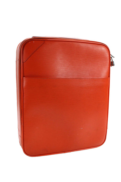Louis Vuitton Unisex Pegase 50 Zipper Closure Solid Rolling Suitcase Orange